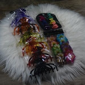 Set of Plastic Hair Clips